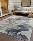 Uraion Ivory Washable Indoor-Outdoor Rug