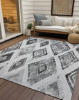 Uraira Gray Washable Indoor-Outdoor Rug