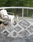 Uraira Gray Washable Indoor-Outdoor Rug