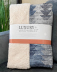 Addison Rugs Angled Checks Blue Washable Indoor-Outdoor Rug