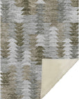 Addison Rugs Angled Checks Brown Washable Indoor-Outdoor Rug