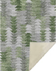 Addison Rugs Angled Checks Green Washable Indoor-Outdoor Rug
