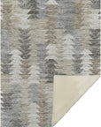 Addison Rugs Angled Checks Taupe Washable Indoor-Outdoor Rug