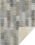Addison Rugs Angled Checks Taupe Washable Indoor-Outdoor Rug