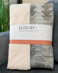 Addison Rugs Angled Checks Taupe Washable Indoor-Outdoor Rug