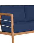 HiTeak Aalto 86-inch Teak Deep Outdoor Couch Sunbrella Cushion