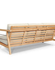 HiTeak Aalto 86-inch Teak Deep Outdoor Couch Sunbrella Cushion