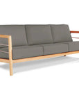 HiTeak Aalto 86-inch Teak Deep Outdoor Couch Sunbrella Cushion