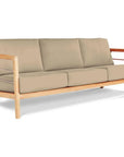 HiTeak Aalto 86-inch Teak Deep Outdoor Couch Sunbrella Cushion