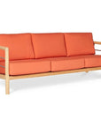 HiTeak Aalto 86-inch Teak Deep Outdoor Couch Sunbrella Cushion