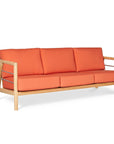Aalto 86-inch Teak Deep Seating Outdoor Sofa with Sunbrella Cushion-Outdoor Sofas & Loveseats-HiTeak-Melon-LOOMLAN