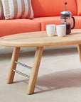 Aalto Oval Outdoor Teak Coffee Table-Outdoor Coffee Tables-HiTeak-LOOMLAN