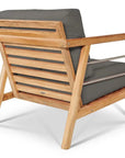 HiTeak Aalto Teak Deep Outdoor Club Chair Sunbrella Cushion