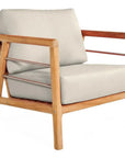 HiTeak Aalto Teak Deep Outdoor Club Chair Sunbrella Cushion