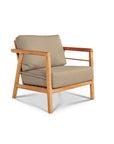 HiTeak Aalto Teak Patio Deep Sofa Set with Sunbrella 4PC