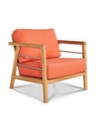 HiTeak Aalto Teak Patio Deep Sofa Set with Sunbrella 4PC
