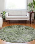 LOOMLAN Rugs Aelain Aloe Washable Indoor-Outdoor Rug