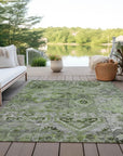 LOOMLAN Rugs Aelain Aloe Washable Indoor-Outdoor Rug
