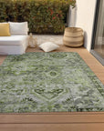 LOOMLAN Rugs Aelain Aloe Washable Indoor-Outdoor Rug