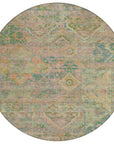 LOOMLAN Rugs Aelain Green Washable Indoor-Outdoor Rug