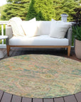 LOOMLAN Rugs Aelain Green Washable Indoor-Outdoor Rug