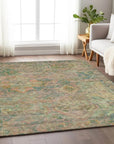 LOOMLAN Rugs Aelain Green Washable Indoor-Outdoor Rug