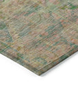 LOOMLAN Rugs Aelain Green Washable Indoor-Outdoor Rug