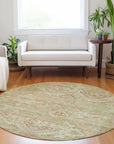 LOOMLAN Rugs Aelain Orange Washable Indoor-Outdoor Rug