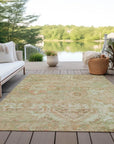 LOOMLAN Rugs Aelain Orange Washable Indoor-Outdoor Rug