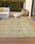 LOOMLAN Rugs Aelain Orange Washable Indoor-Outdoor Rug