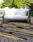 LOOMLAN Rugs Aelaris Black Washable Indoor-Outdoor Rug