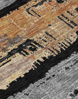 LOOMLAN Rugs Aelaris Black Washable Indoor-Outdoor Rug