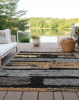 LOOMLAN Rugs Aelaris Black Washable Indoor-Outdoor Rug