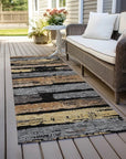 LOOMLAN Rugs Aelaris Black Washable Indoor-Outdoor Rug