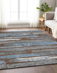 LOOMLAN Rugs Aelaris Chocolate Washable Indoor-Outdoor Rug