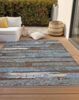 LOOMLAN Rugs Aelaris Chocolate Washable Indoor-Outdoor Rug