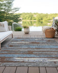 LOOMLAN Rugs Aelaris Chocolate Washable Indoor-Outdoor Rug