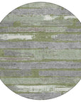 LOOMLAN Rugs Aelaris Green Washable Indoor-Outdoor Rug