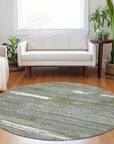 LOOMLAN Rugs Aelaris Green Washable Indoor-Outdoor Rug