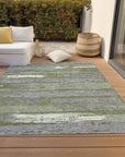 LOOMLAN Rugs Aelaris Green Washable Indoor-Outdoor Rug
