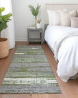 LOOMLAN Rugs Aelaris Green Washable Indoor-Outdoor Rug