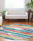 LOOMLAN Rugs Aelaris Ivory Washable Indoor-Outdoor Rug