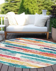 LOOMLAN Rugs Aelaris Ivory Washable Indoor-Outdoor Rug