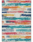 LOOMLAN Rugs Aelaris Ivory Washable Indoor-Outdoor Rug