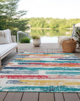 LOOMLAN Rugs Aelaris Ivory Washable Indoor-Outdoor Rug