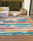LOOMLAN Rugs Aelaris Ivory Washable Indoor-Outdoor Rug