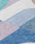 LOOMLAN Rugs Aeleth Blue Washable Indoor-Outdoor Rug