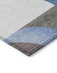 LOOMLAN Rugs Aeleth Blue Washable Indoor-Outdoor Rug
