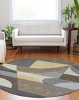 LOOMLAN Rugs Aeleth Brown Washable Indoor-Outdoor Rug