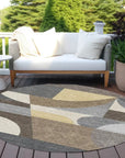 LOOMLAN Rugs Aeleth Brown Washable Indoor-Outdoor Rug